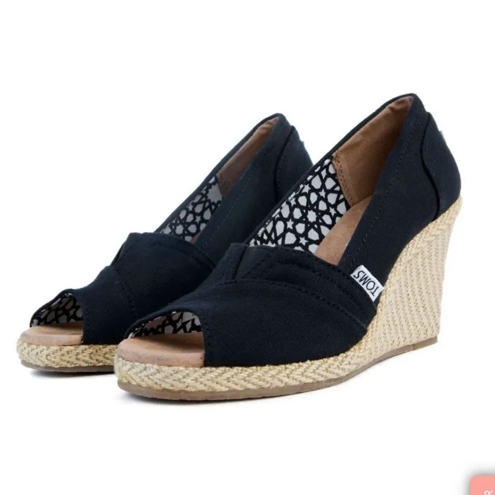 TOMS CLASSIC CANVAS WEDGE SANDAL - Picture 14 of 16
